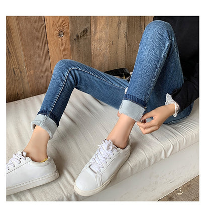 Women's High Waist fleece-lined Skinny Jeans